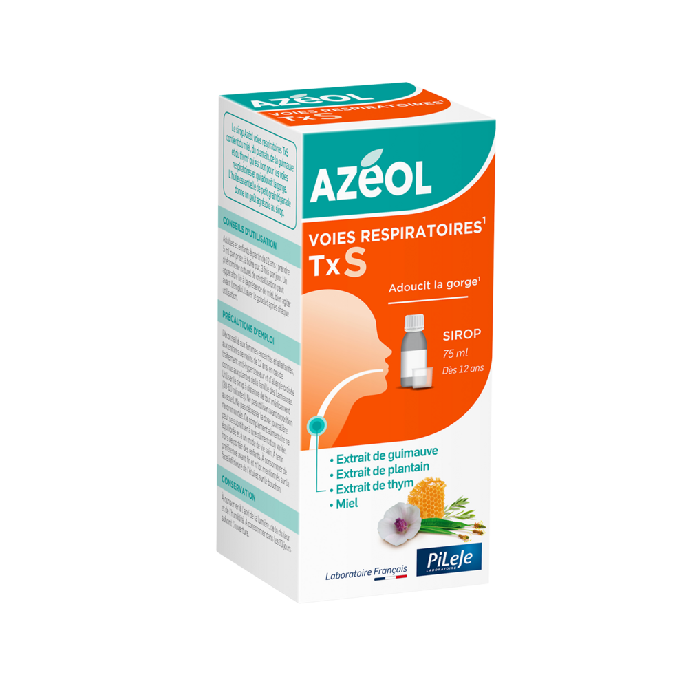 Pileje Azeol Tos seca vías respiratorias suaviza la garganta Jarabe 75 ml
