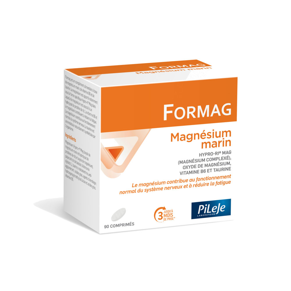 Pileje Formag Magnésio marino con vitamina B6 y taurina 90 Comprimidos