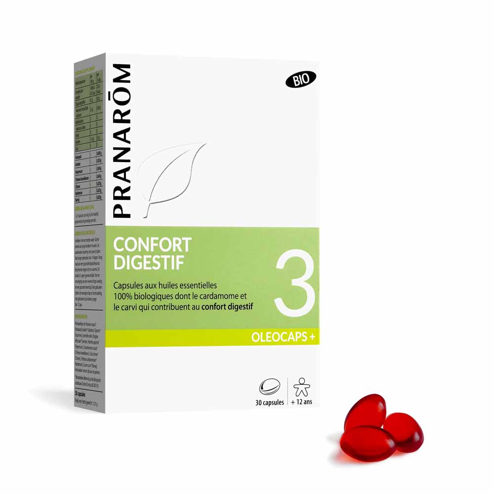 Pranarôm Oléocaps N°3 Organic Digestive Comfort 30 Oleocaps+ cápsulas