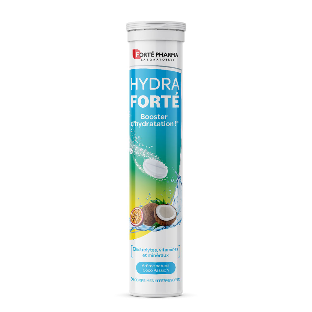 Forté Pharma Hydra Forté Refuerzo de hidratación sabor coco y pasión 24 comprimidos efervescentes