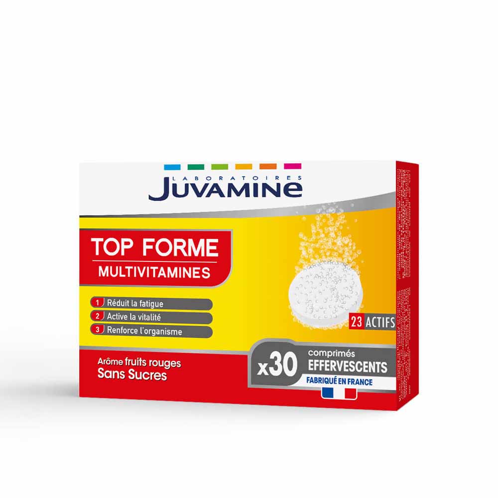 Juvamine Top Forma Multivitaminas sin azúcares 30 comprimidos efervescentes 2 capas