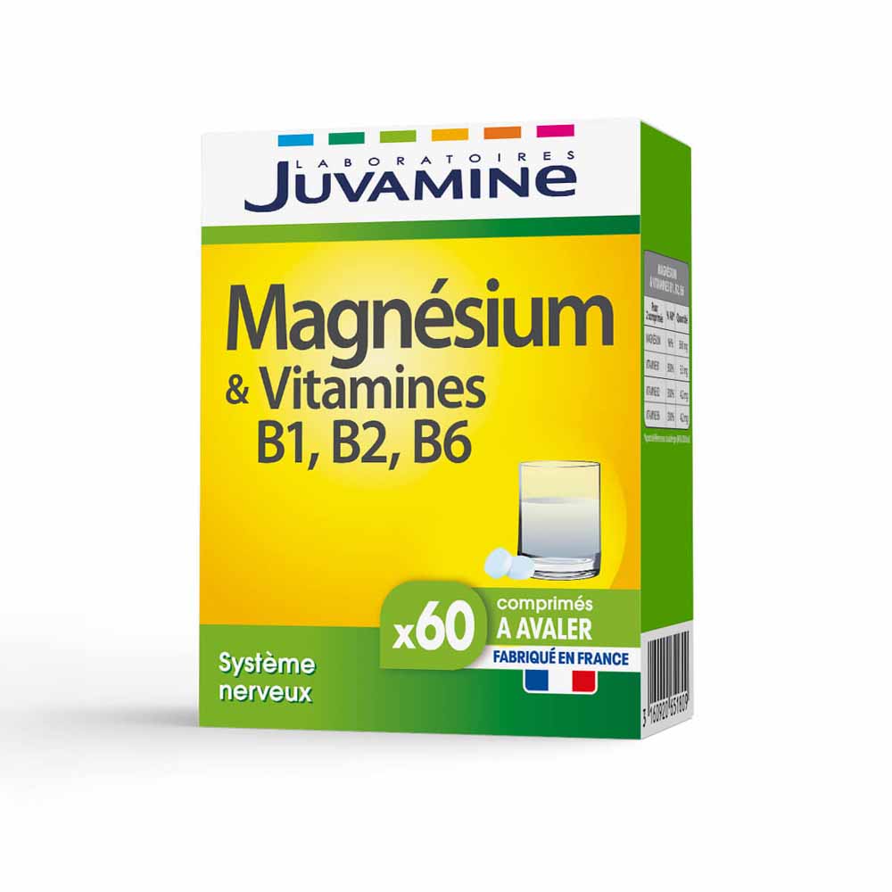 Juvamine Magnesio y vitaminas B6 B2 B1 60 comprimidos