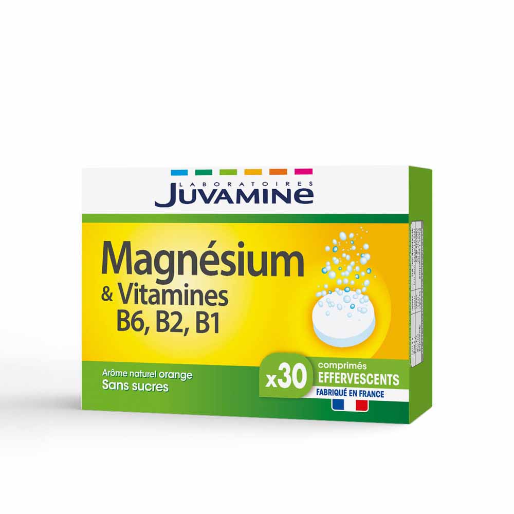 Juvamine Magnesio y vitaminas B6 B2 B1 30 comprimidos efervescentes