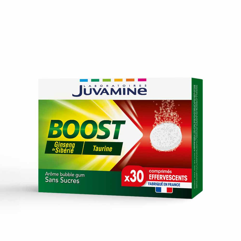 Juvamine Boost Ginseng Taurina 30 comprimidos efervescentes