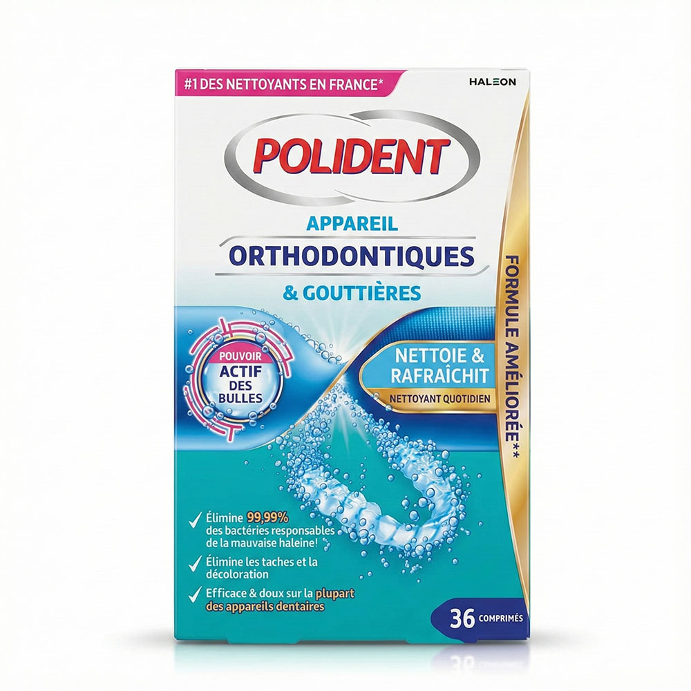 Polident Limpiador para aparatos 0rtodoncia y férulas x36