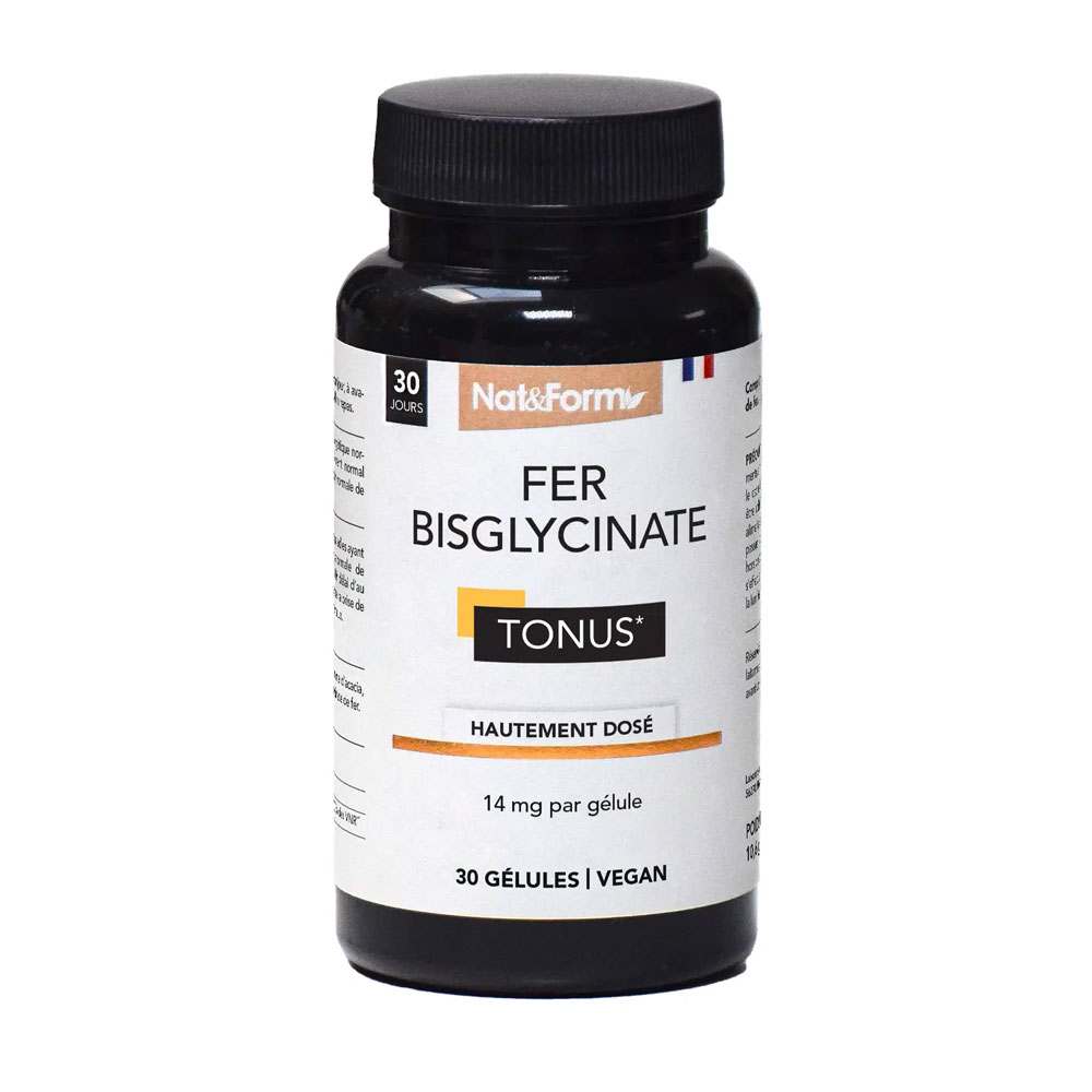 Nat&Form Premium Bisglicinato de hierro tonus 30 cápsulas