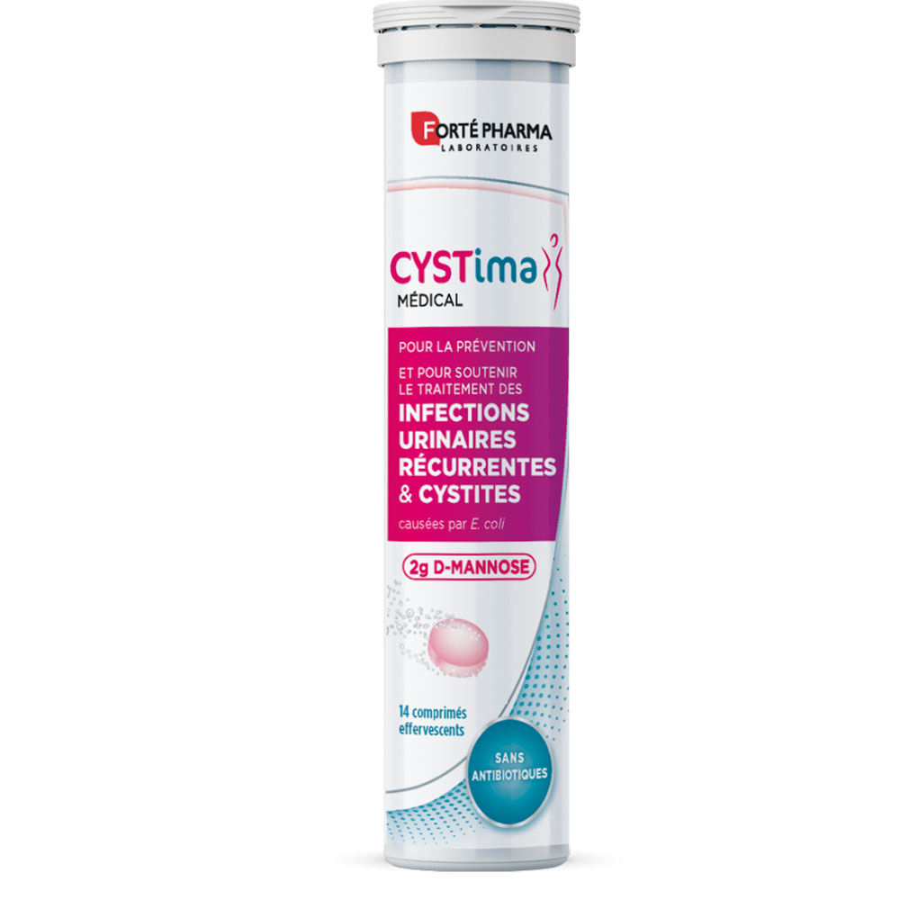 Forté Pharma Cystima Infecciones urinarias recurrentes y cistitis 14 comprimidos efervescentes