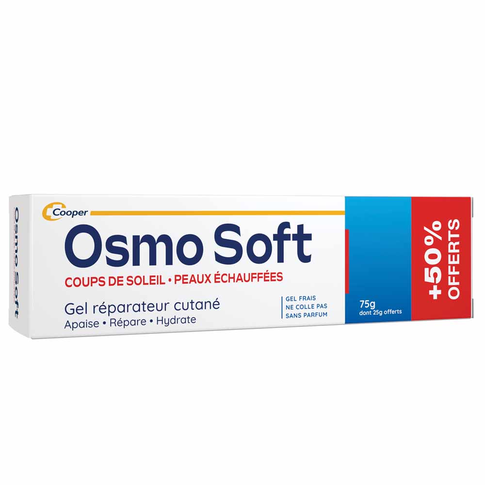 Osmo Soft Gel reparador cutáneo para quemaduras solares y piel irritada 75 g (25 g regalados)