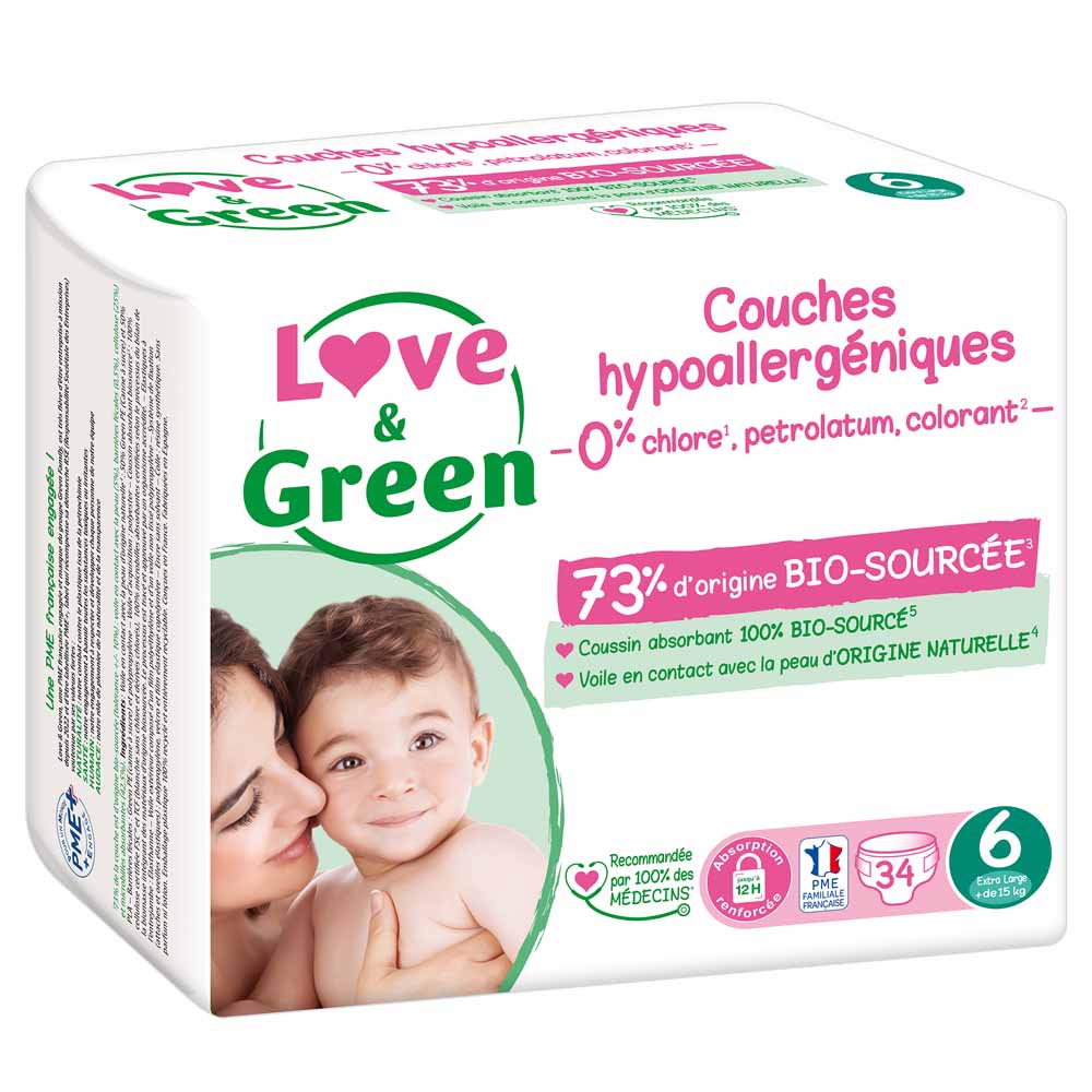 Love&Green Couches hypoallergéniques Taille 6 Extra Large + de 15kg x34