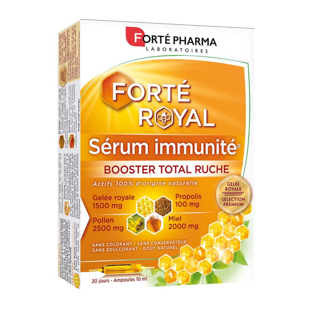 Forté Pharma Forté Real Sérum inmunidad enriquecido con polen, miel, jalea real y propóleo 20 ampollas