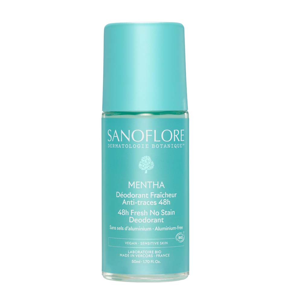 Sanoflore Desodorantes Mentha bio frescor y sin marcas 48h 50 ml