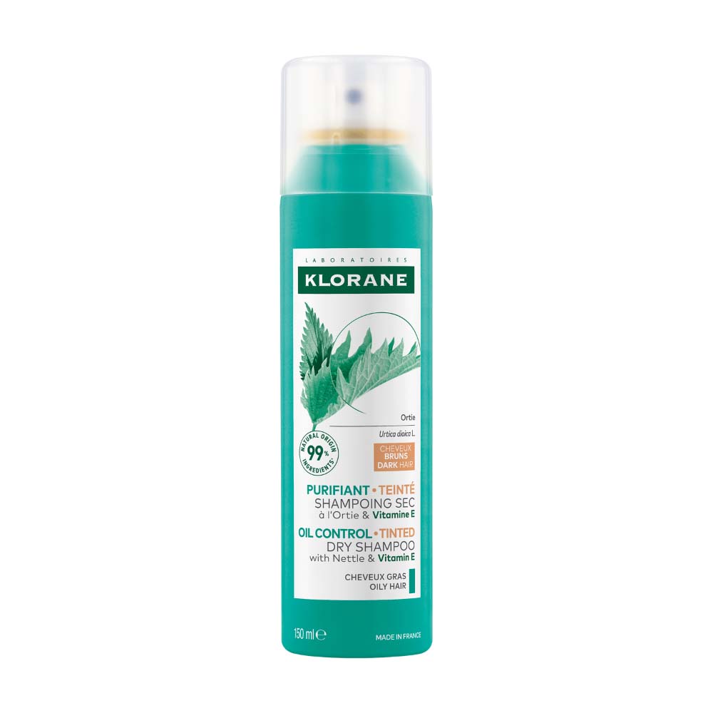 Klorane Champú seco teñido castaño a marrón oscuro 150 ml