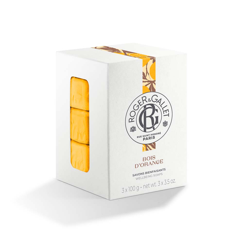Roger & Gallet Bois D'Orange Cofre jabón bienestar base vegetal 3x100g