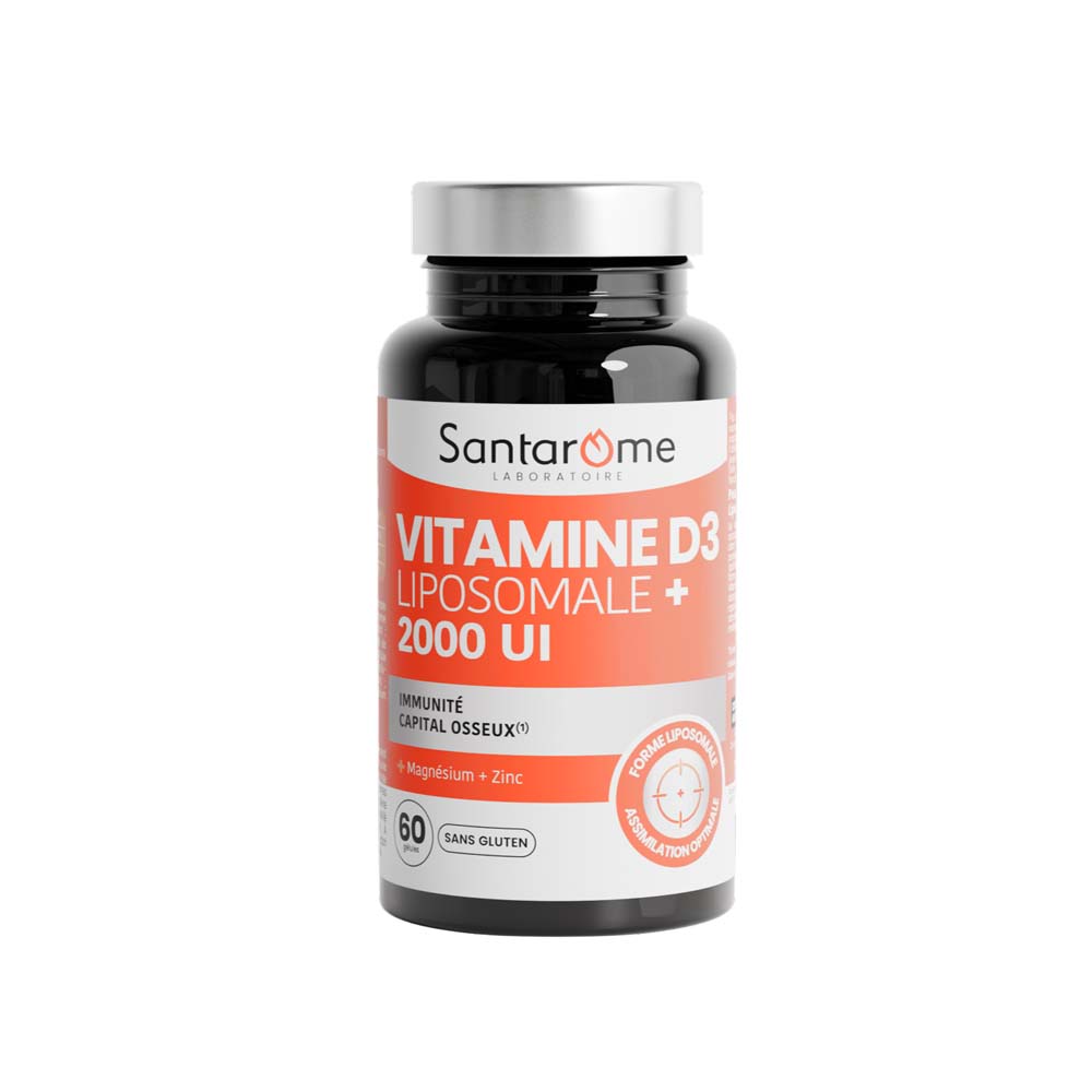 Santarome Vitamina D3 liposomal 2000 UI inmunidad y huesos 60 cápsulas