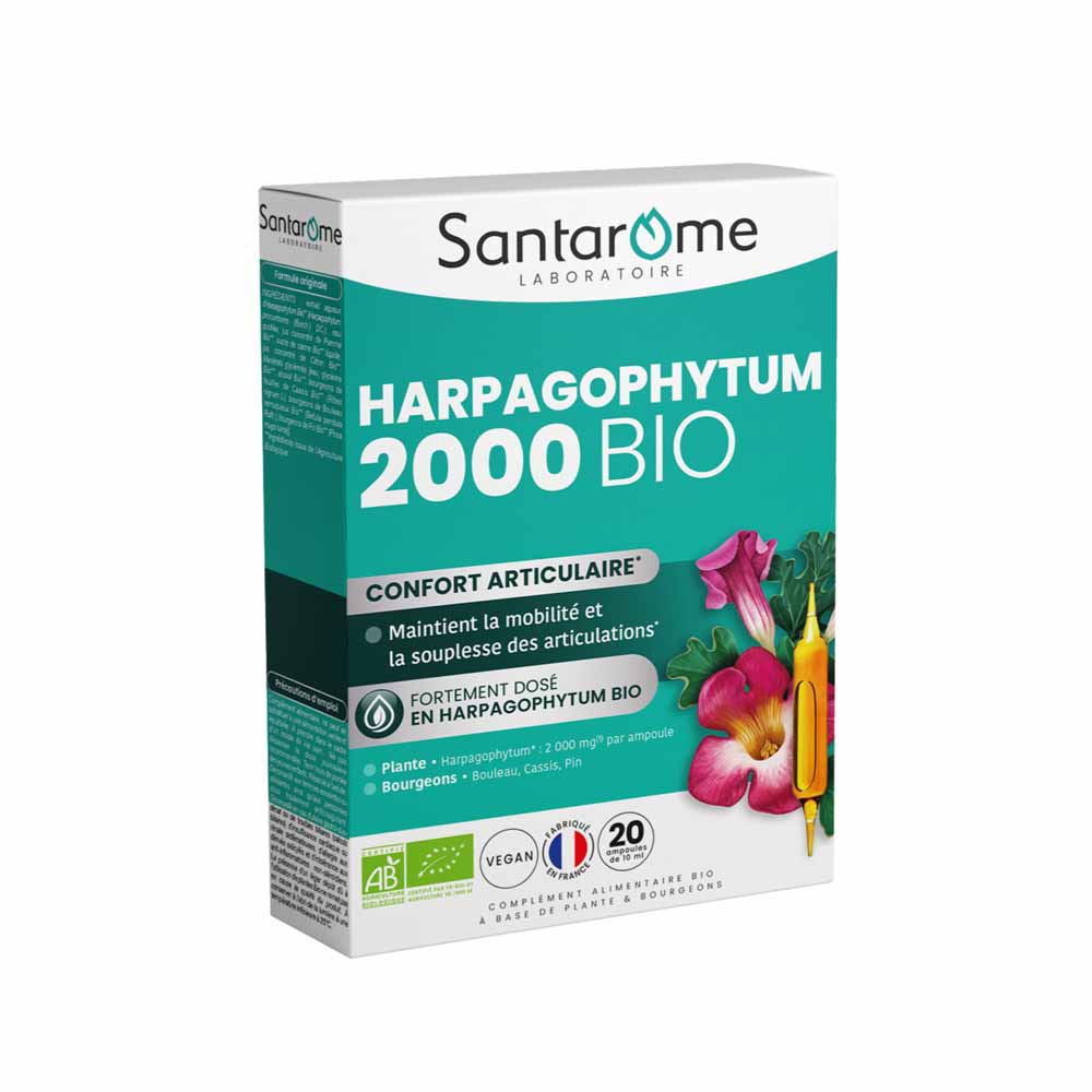 Santarome Harpagophytum 2000 Bio Douleurs articulaires 20 Ampollas