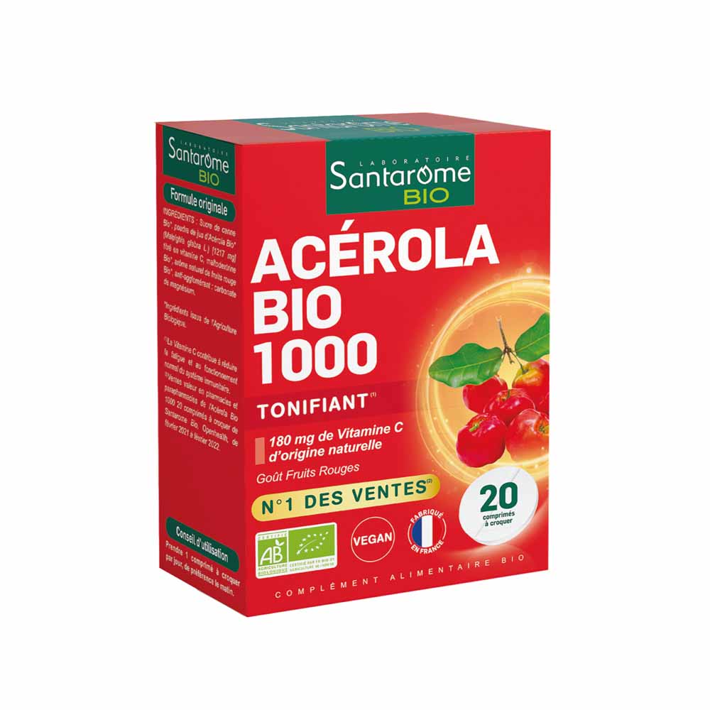 Santarome Acerola 1000 bio vitamina C natural 20 comprimidos