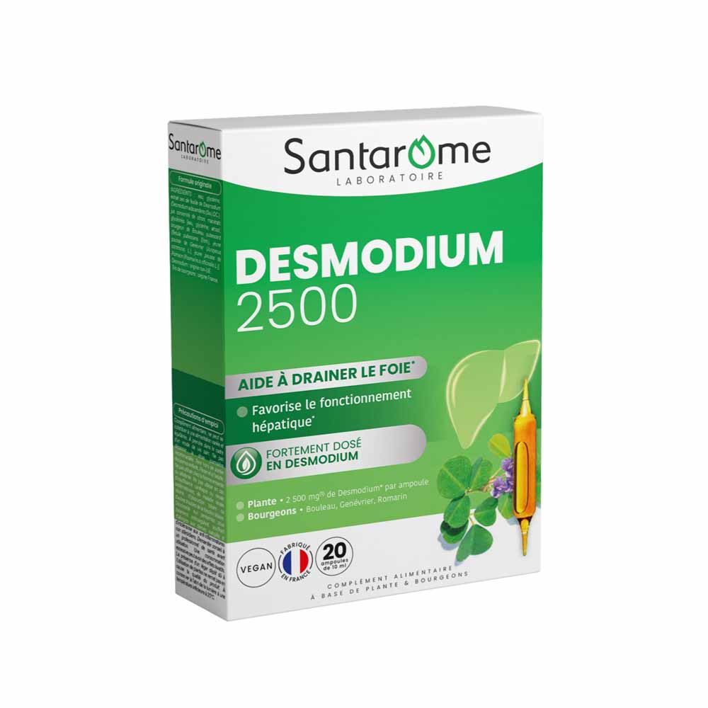 Santarome Desmodium 2500 detoxificante hepático 20 ampollas