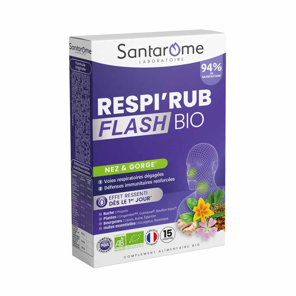 Santarome Biografía Flash de Respi Nariz y garganta 15 comprimidos