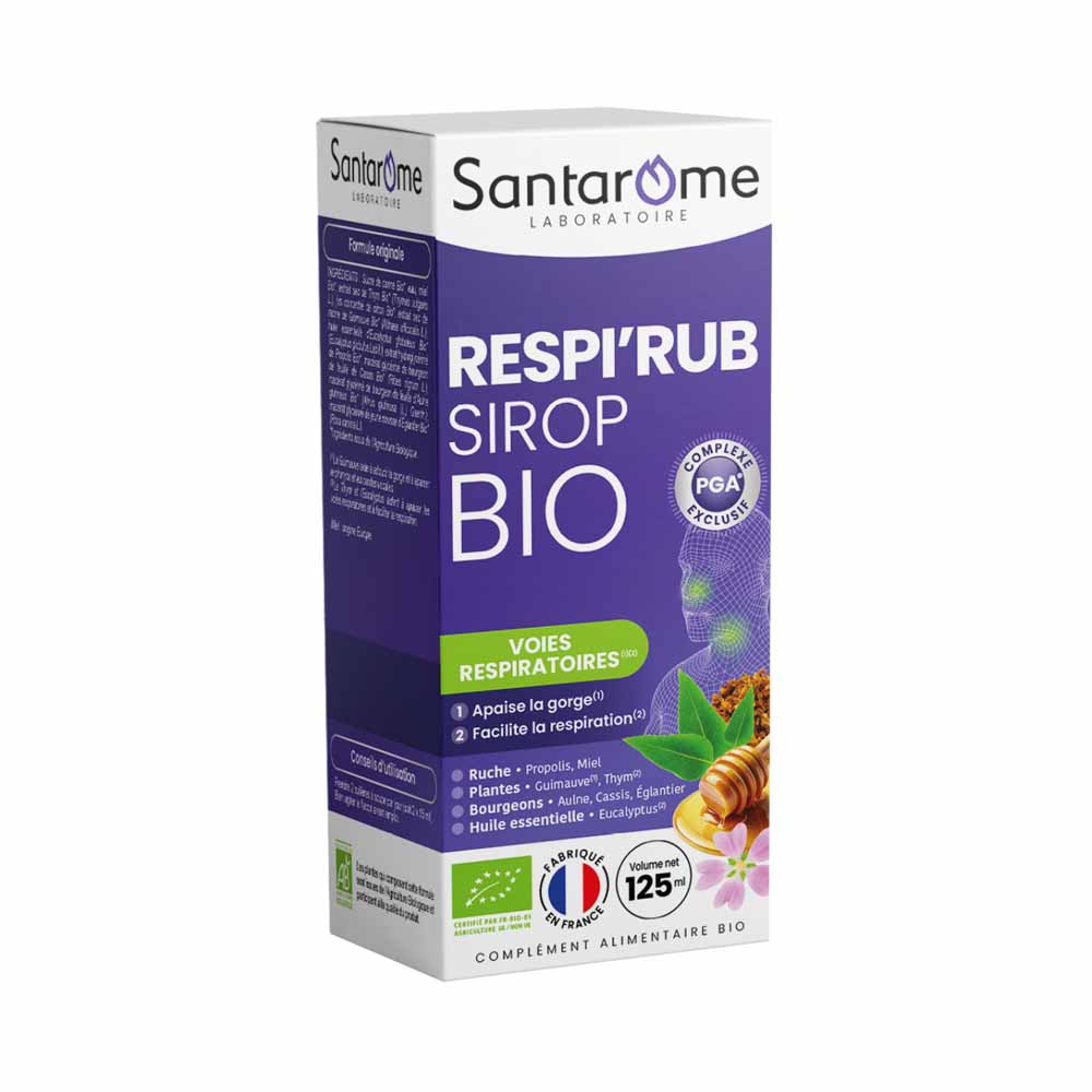 Santarome Jarabe ecológico Respi'rub Nariz y garganta 125 ml
