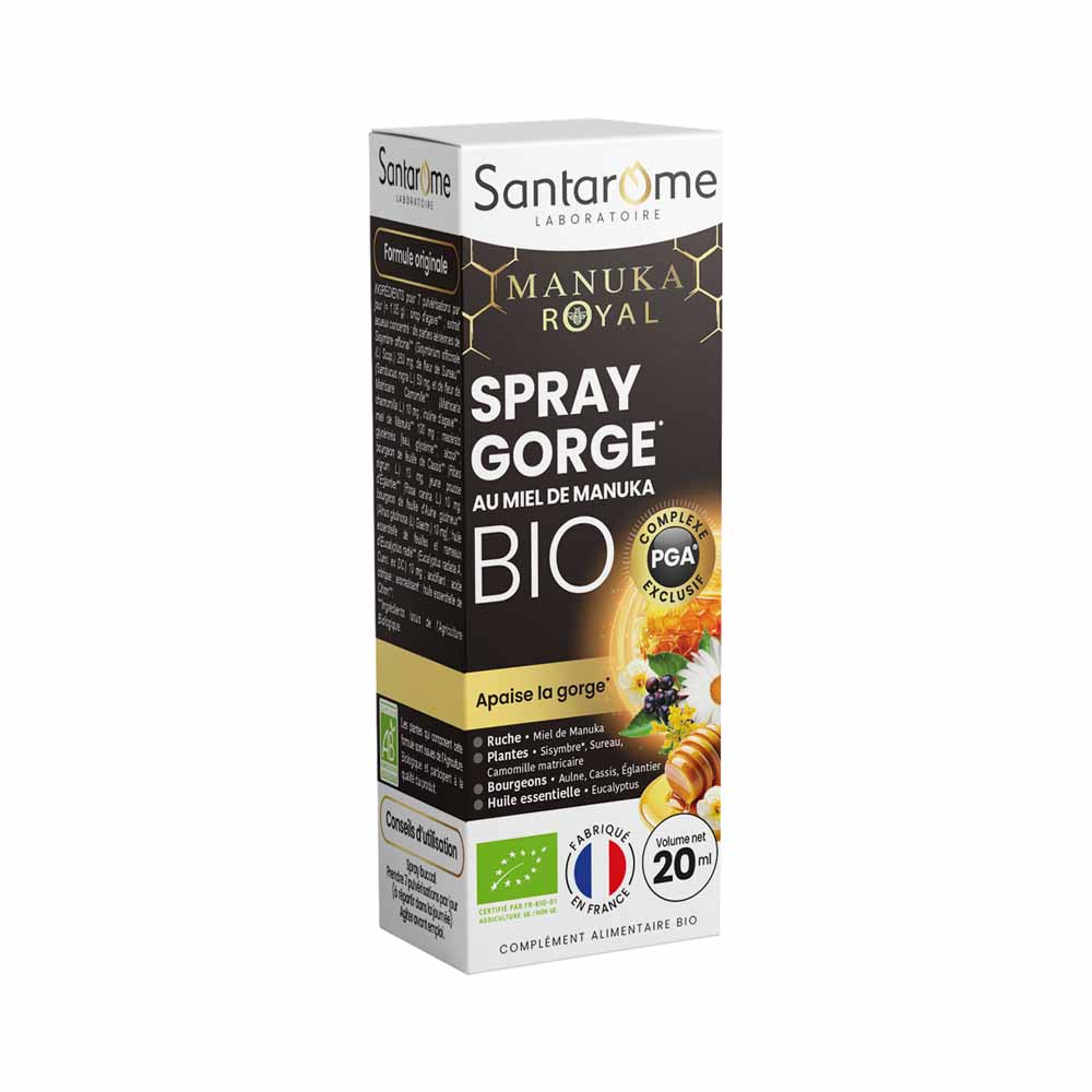 Santarome Manuka Royal Spray orgánico para la garganta 20 ml