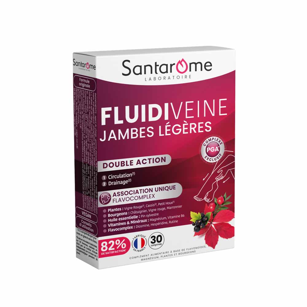 Santarome Fluidiveine piernas ligeras doble acción 30 comprimidos