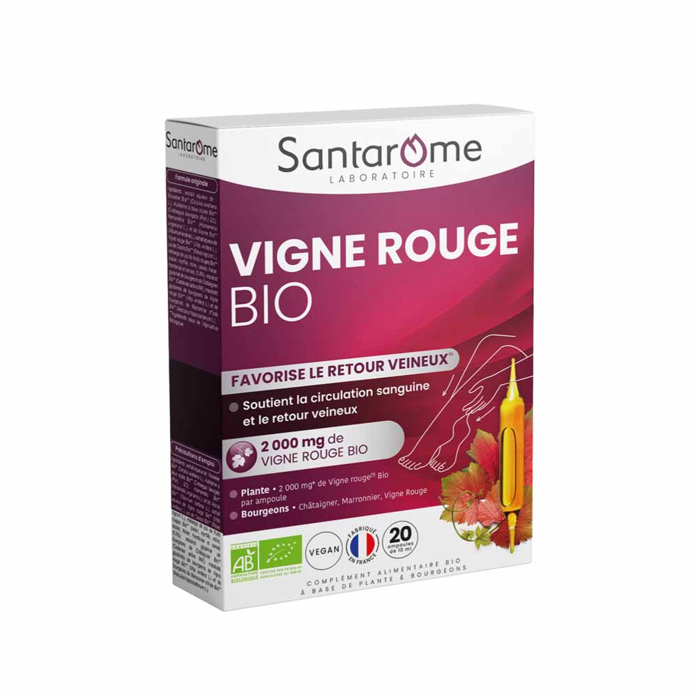 Santarome Vid Roja Favorece el retorno venoso Bio 20 ampollas de 10 ml