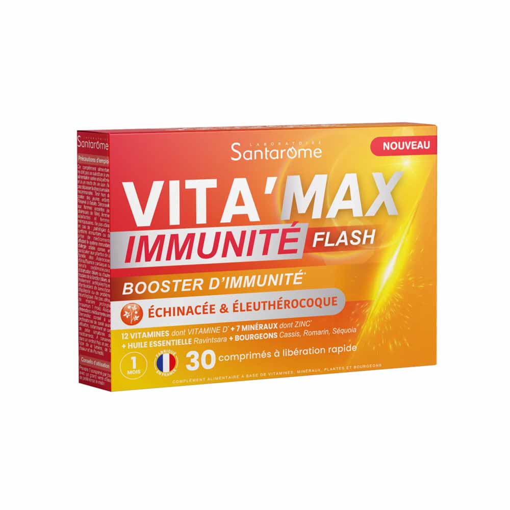 Santarome Vita'max Refuerzo inmunidad flash defensas inmunitarias 30 comprimidos