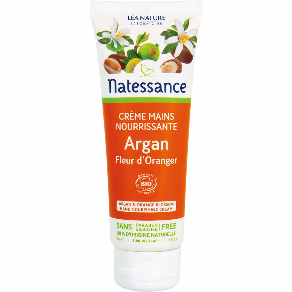 Natessance Argan Crema de manos y uñas flor de naranjo bio 75ml