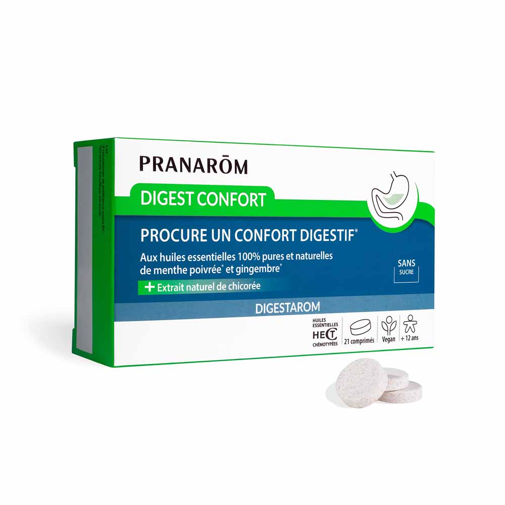 Pranarôm Digestarom Confort digestivo con aceites esenciales 21 comprimidos