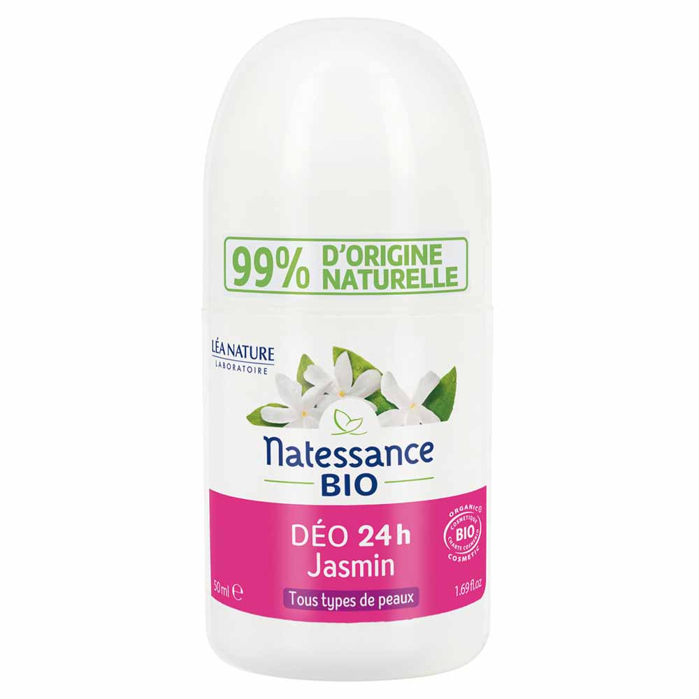 Natessance Desodorante recargable 24h jazmín bio todos los tipos de piel 50 ml
