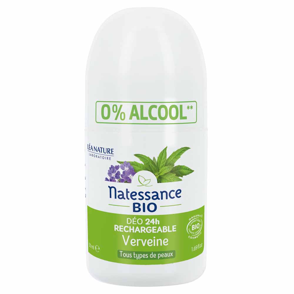 Natessance Desodorante recargable 24h verbena bio todos los tipos de piel 50 ml