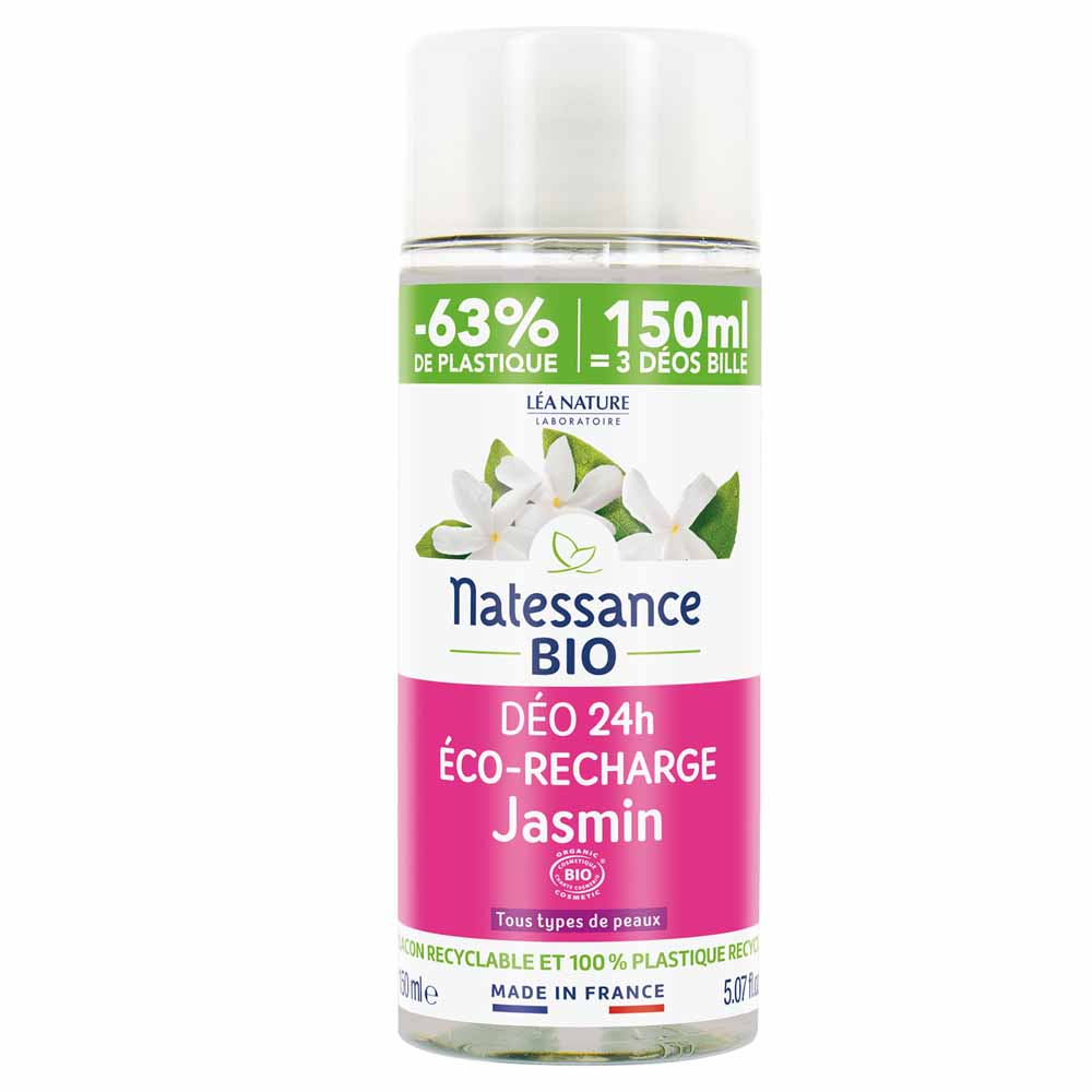 Natessance Eco Recambio Desodorante 24h Jazmín Ecológico Todo tipo de pieles 150 ml