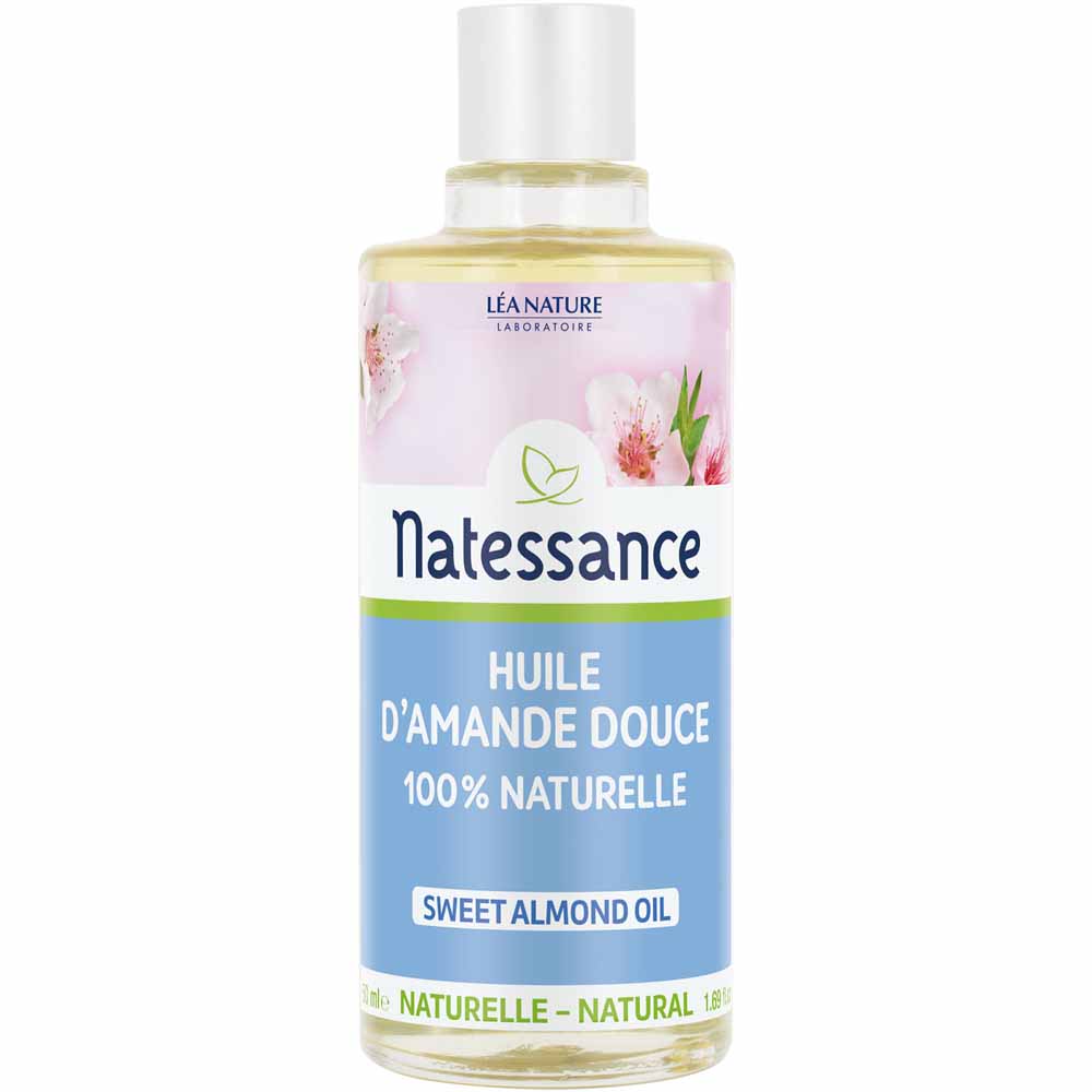 Natessance Aceite de almendras dulces para toda la familia 100% natural 50 ml