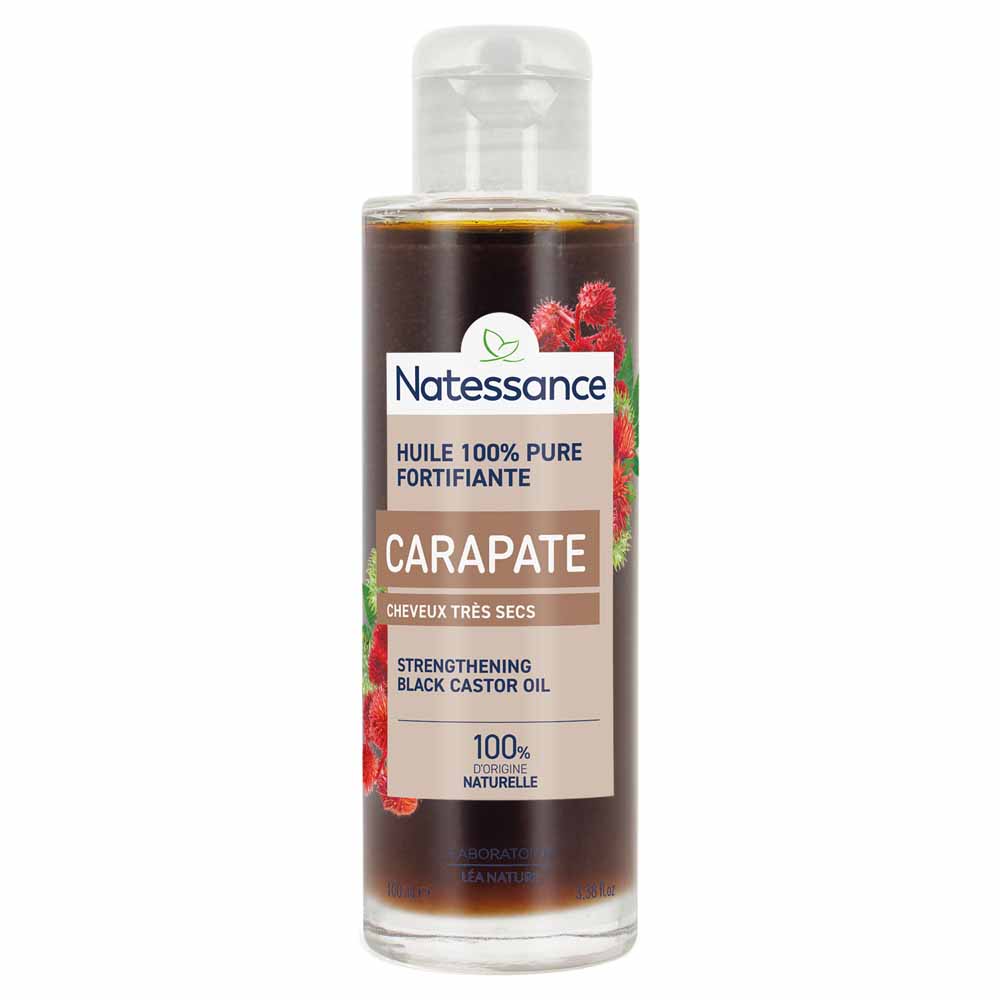 Natessance Aceite de carapate negra para cabello muy seco rizado o afrizado 100 ml
