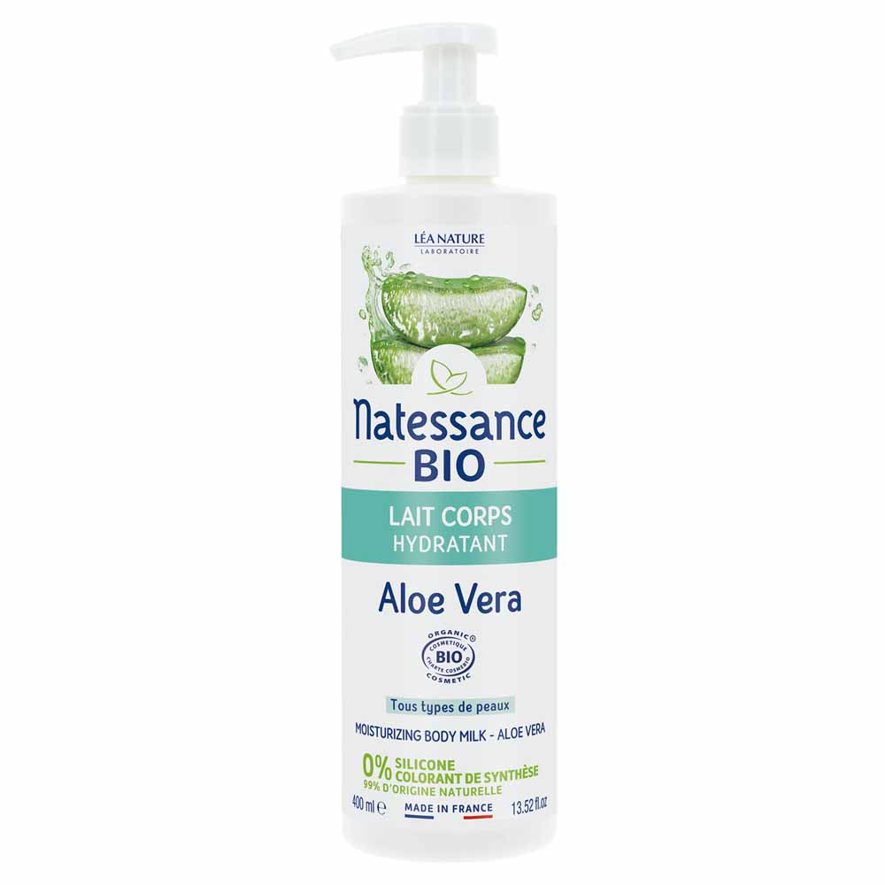 Natessance Leche corporal hidratante aloe vera bio 400 ml