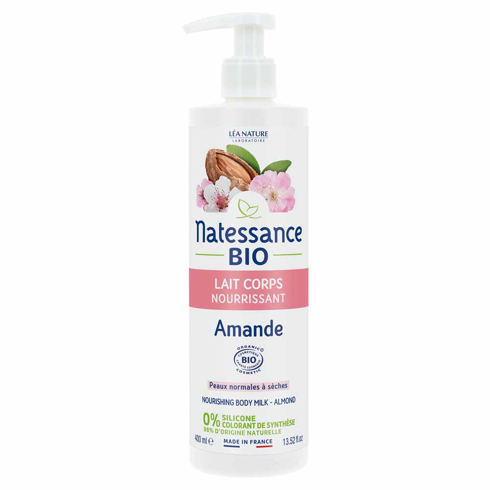 Natessance Leche corporal nutritiva almendra bio 400 ml