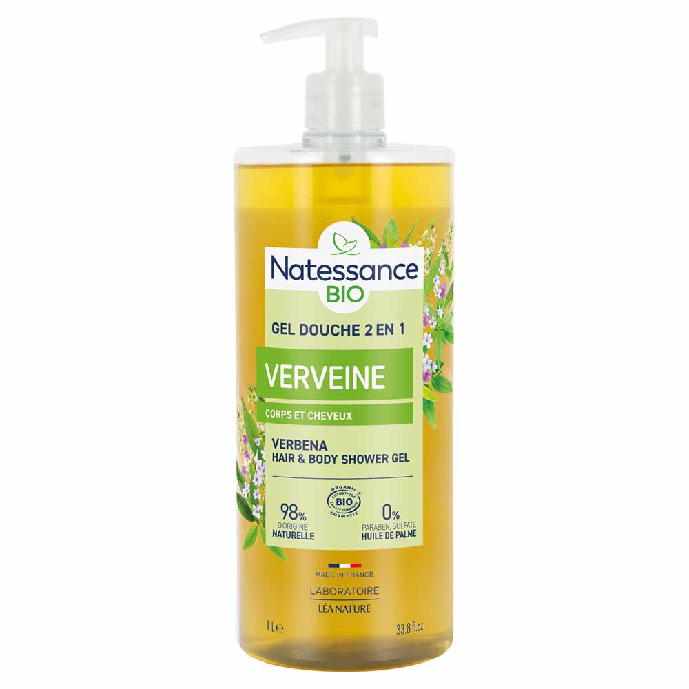 Natessance Ducha Champú ducha verbena limón bio 1 l