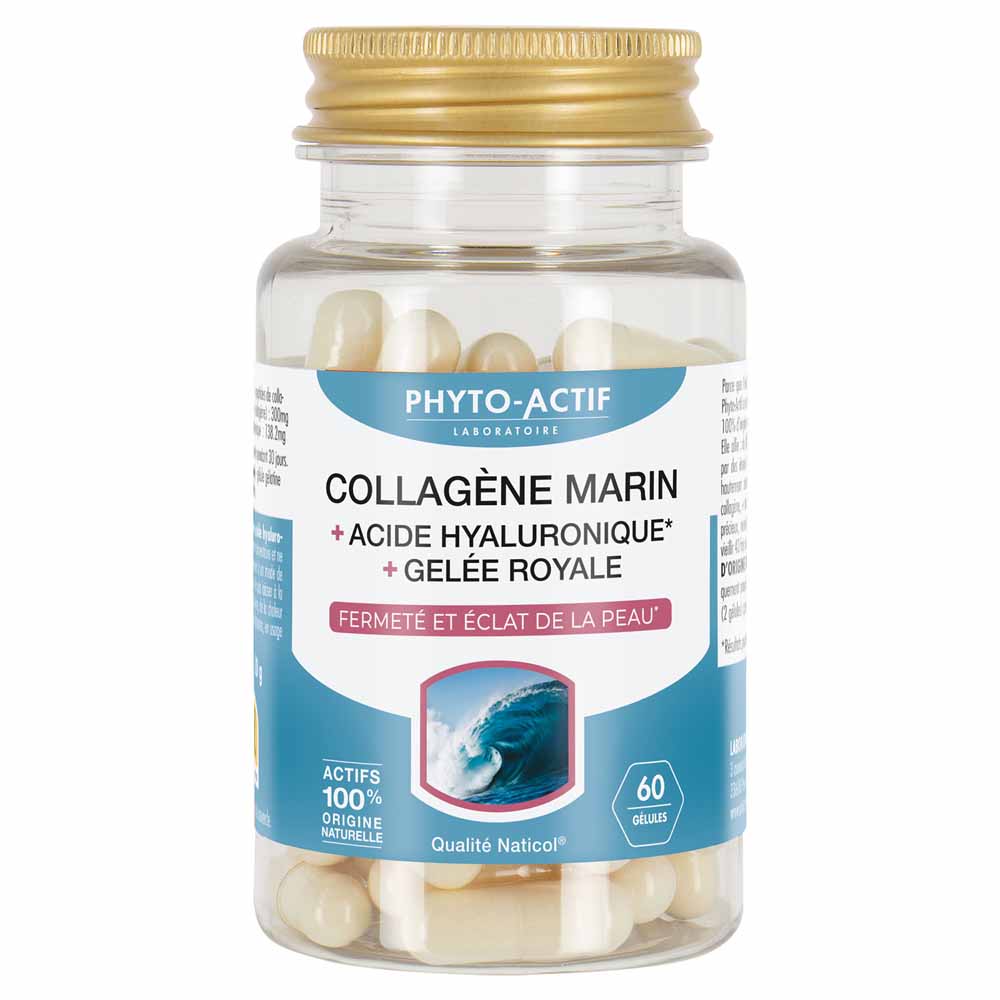 Phyto-Actif Colágeno marino con ácido hialurónico y jalea real 60 cápsulas