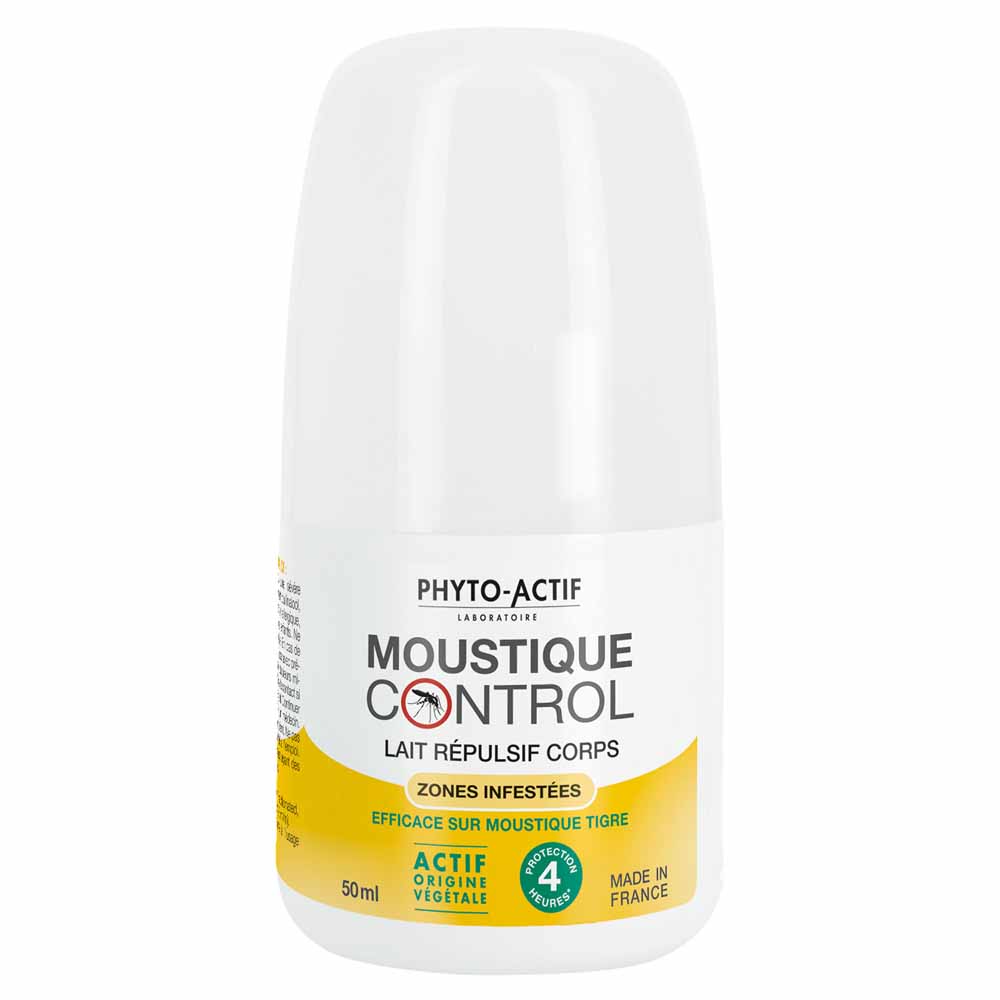 Phyto-Actif Mosquito Control Leche roll-on repelente de mosquitos para la piel zonas infestadas a partir de 1 año 50 ml