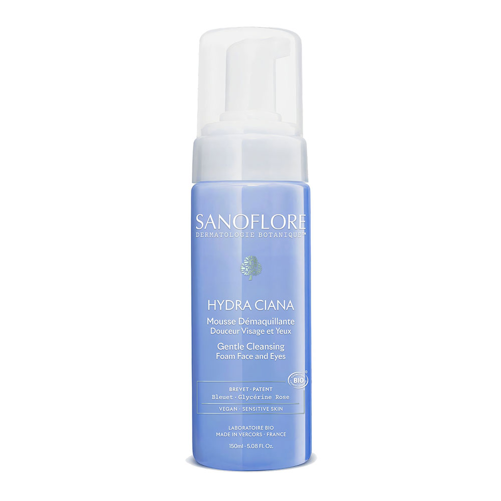 Sanoflore Hydra Ciana Mousse desmaquillante suave ojos y rostro 150 ml
