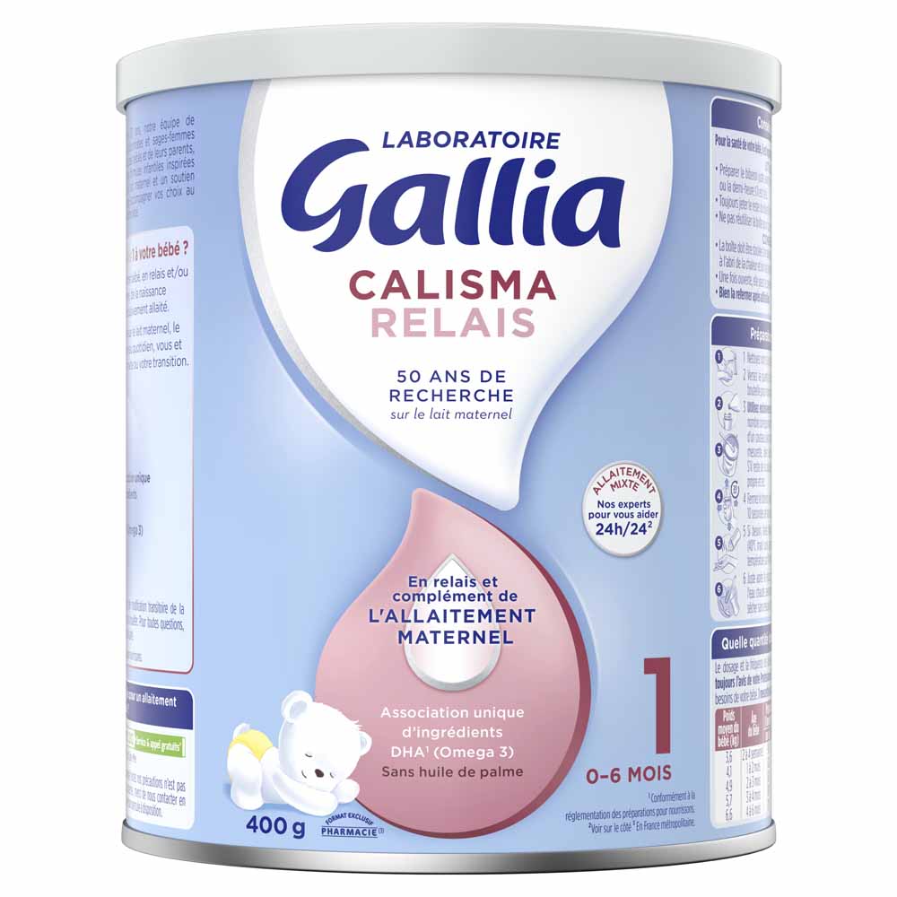 Gallia Calisma Leche en polvo Relais 1 de 0 a 6 meses 400 g