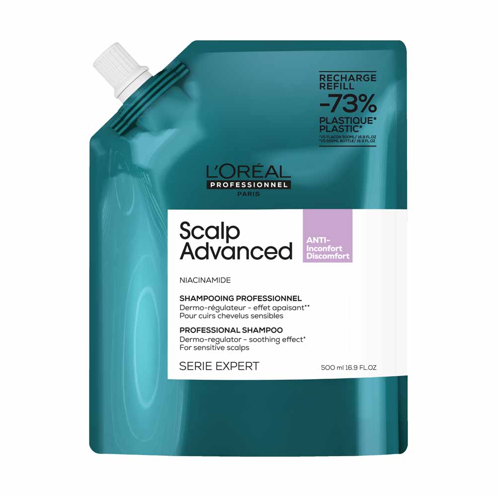 L'Oréal Professionnel Scalp Advanced Recarga Champú dermo-calmante a la niacinamida 500 ml