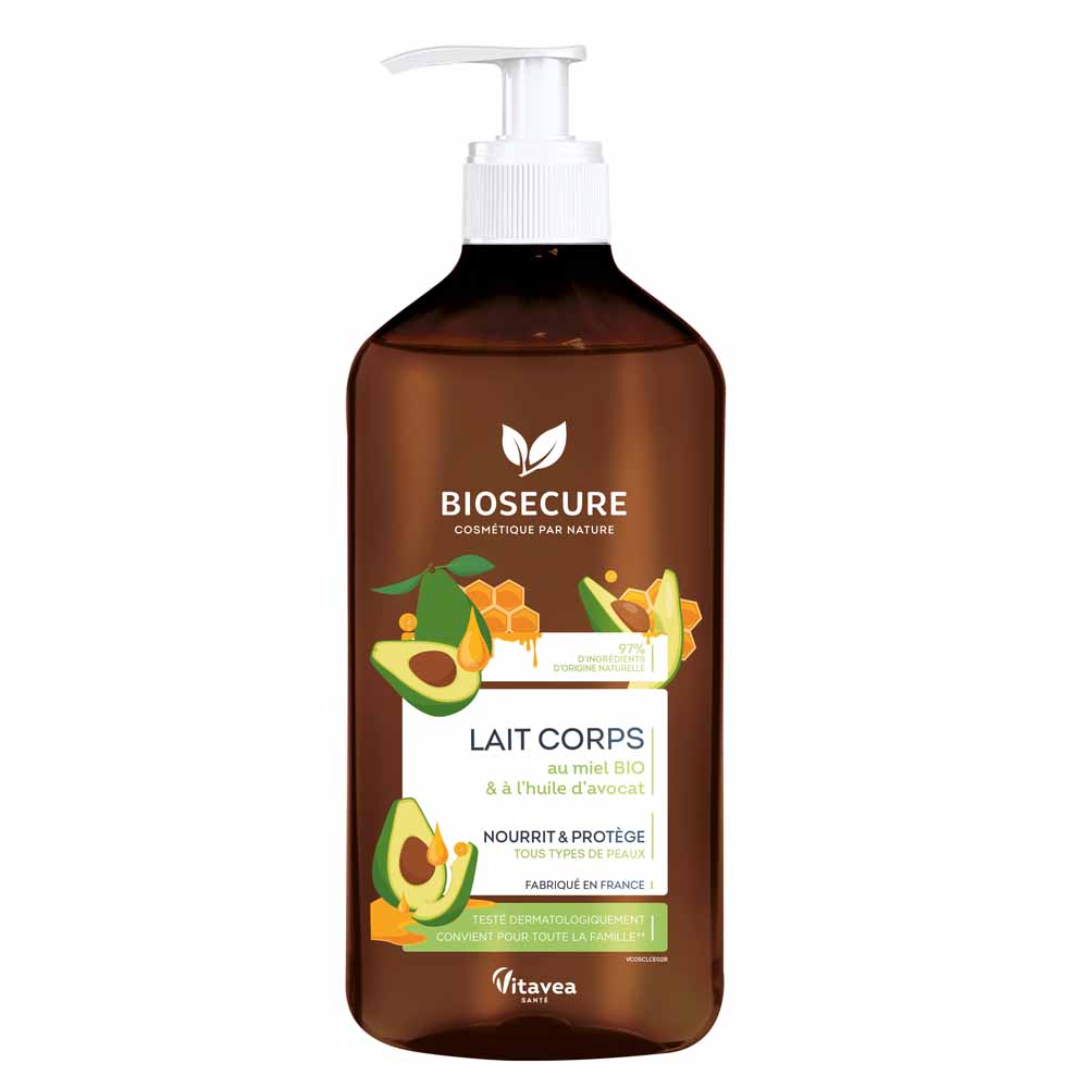Bio Secure Leche corporal miel y aguacate tous types de peau 500 ml
