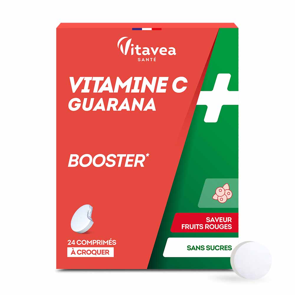 Vitavea Santé Vitamina C + guaraná refuerzo energético 24 Comprimidos Masticables
