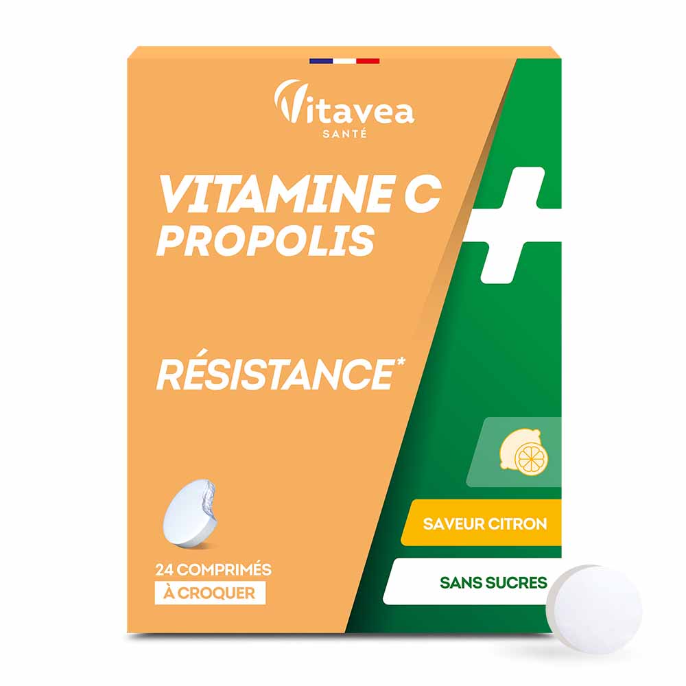 Vitavea Santé Vitamina C + propóleo resistencia 24 Comprimidos Masticables