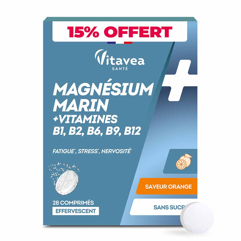 Vitavea Santé Vitaminas de magnesio marino 28 Comprimidos efervescentes