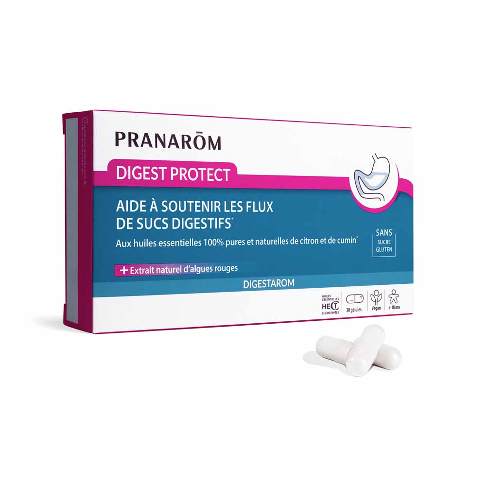 Pranarôm Digestarom Digest Protect con aceites esenciales 30 cápsulas