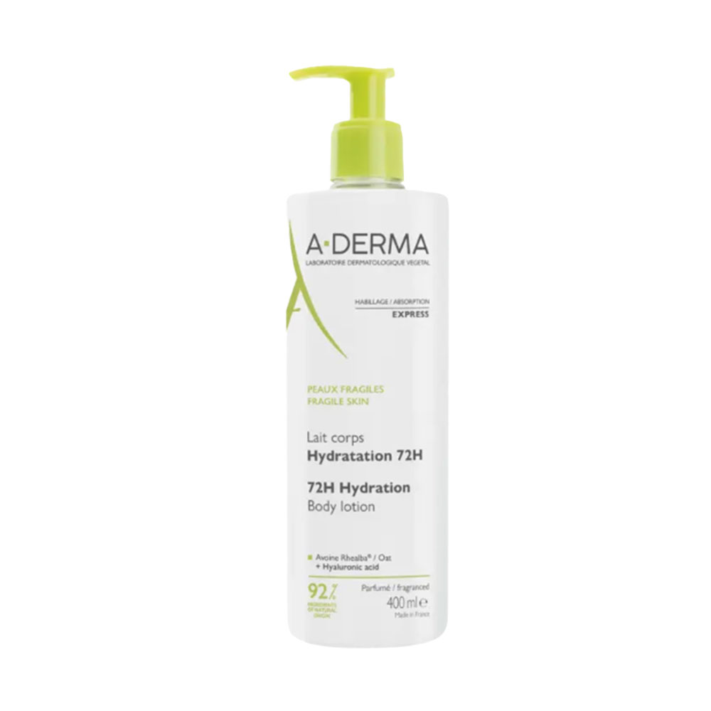 A-Derma Los Indispensables Leche corporal hidratación 72h pieles frágiles y delicadas 400 ml