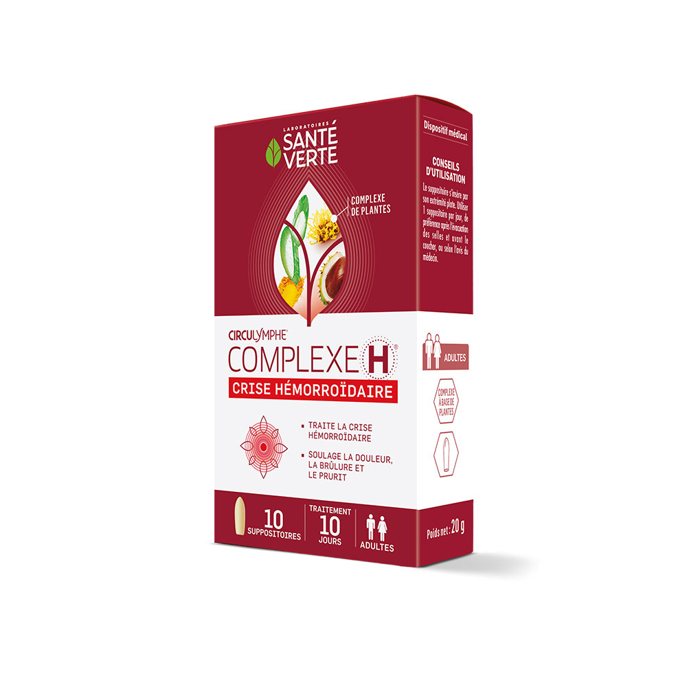 Sante Verte Circulymphe Complejo H 10 supositorios