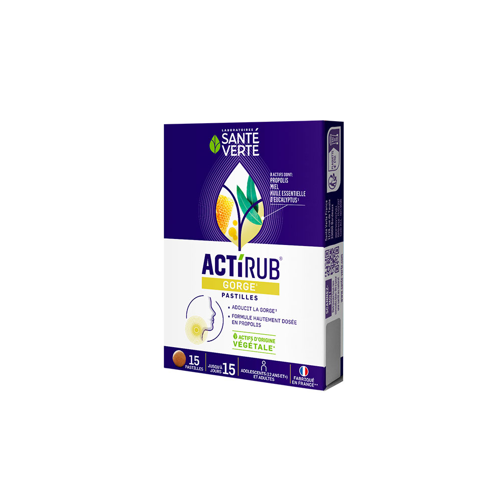 Sante Verte ActiRub Garganta alivia la garganta 15 pastillas
